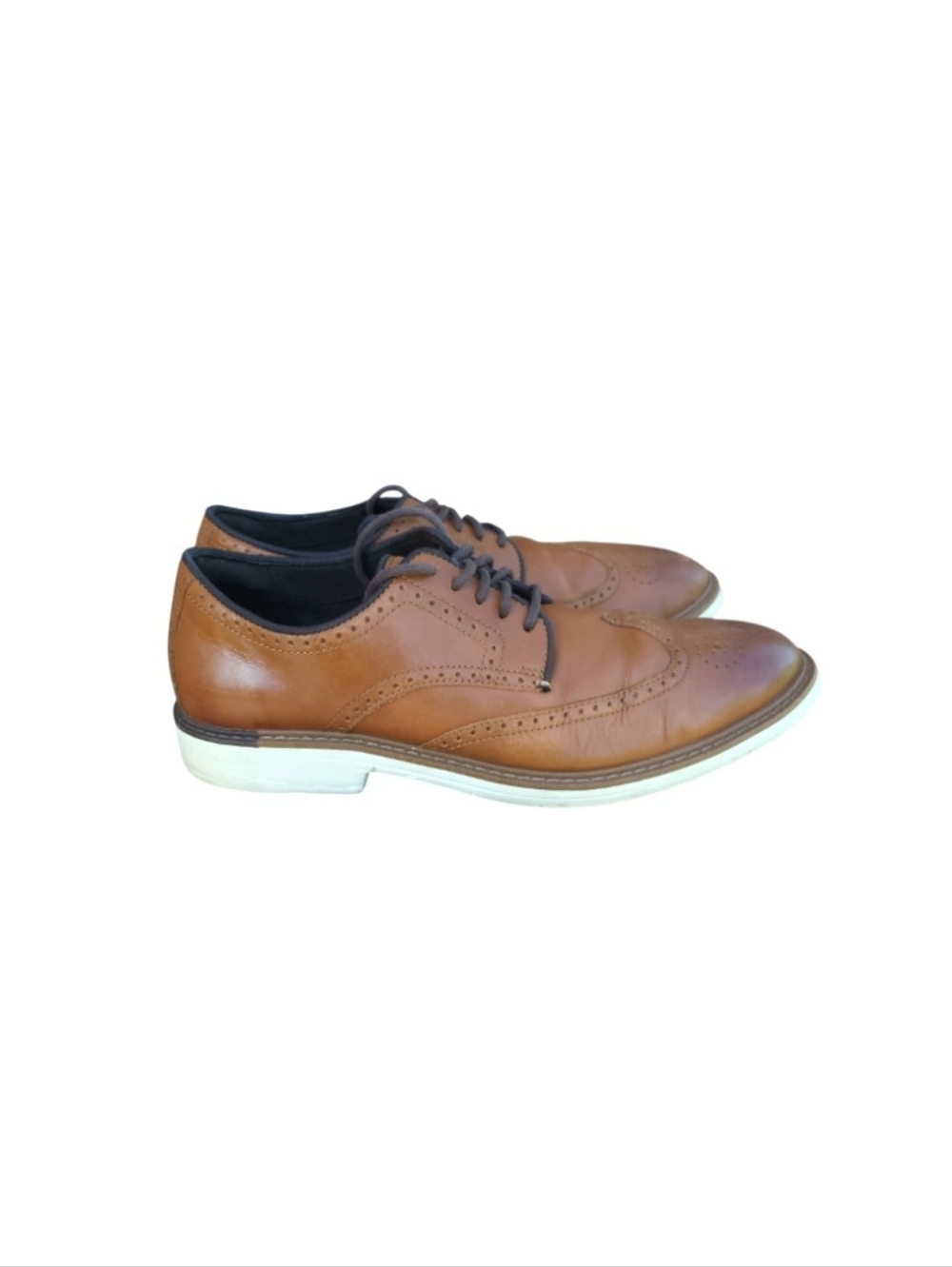 Cole Haan Wingtip Go To Oxford British Tan Brown Dress Casual Work Loafer Men 11 - Picture 2 of 11